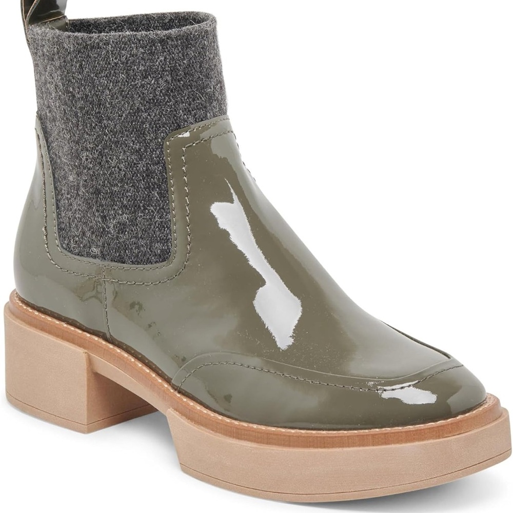 Dolce Vita Olive and Gray Ankle Boots Saline H2O Size 7